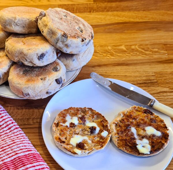 English Muffins with Cinnamon Sultana